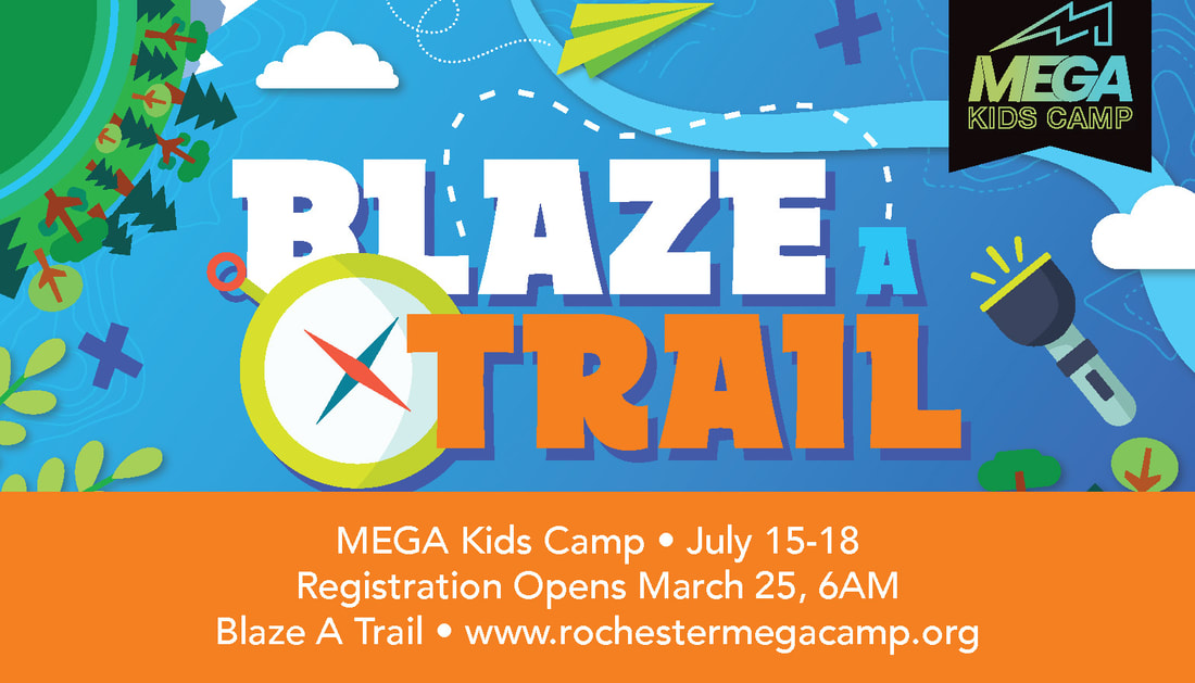 Mega Kids Camp in Rochester MN graphic